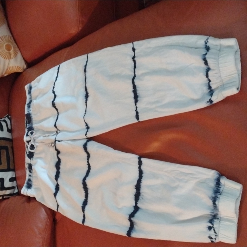 Tie dyed cotton pants
